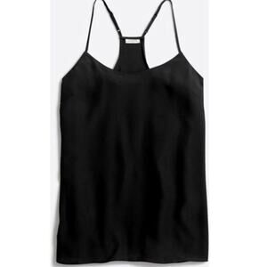 J. Crew Factory Racerback Silky Cami Top in Black